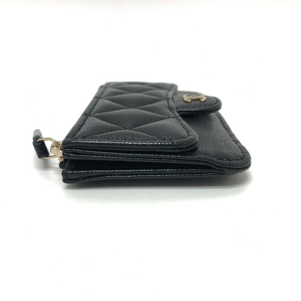 CHANEL Black Caviar Leather Logo Wallet - Picture 5 of 15